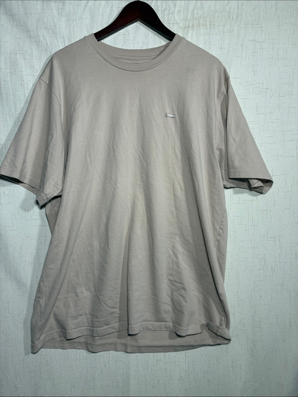 Supreme Beige Short-Sleeve Crewneck T-Shirt